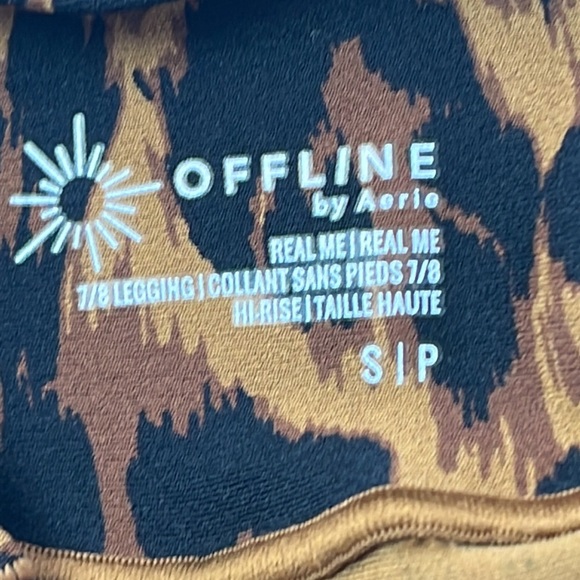 NEW Offline by Aerie S Animal Print Cheetah Tan Brown Real Me 7/8 Legging - Picture 6 of 10